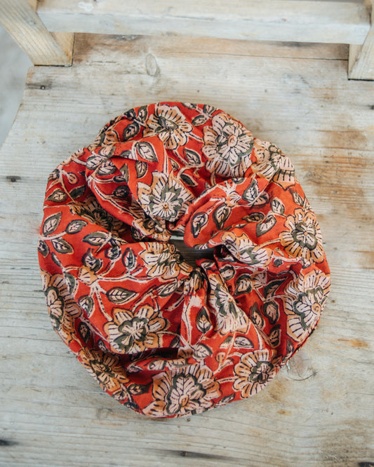 AW24 Cocoon Collection Block Print Jumbo Scrunchie Set (Pack of 4) ~ PRE ORDER